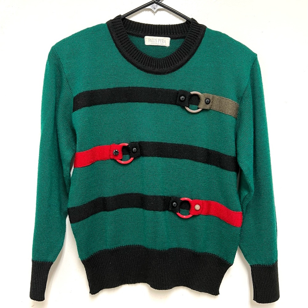 Vintage Palls Pyra by Nacks Christmas Green Sweater
